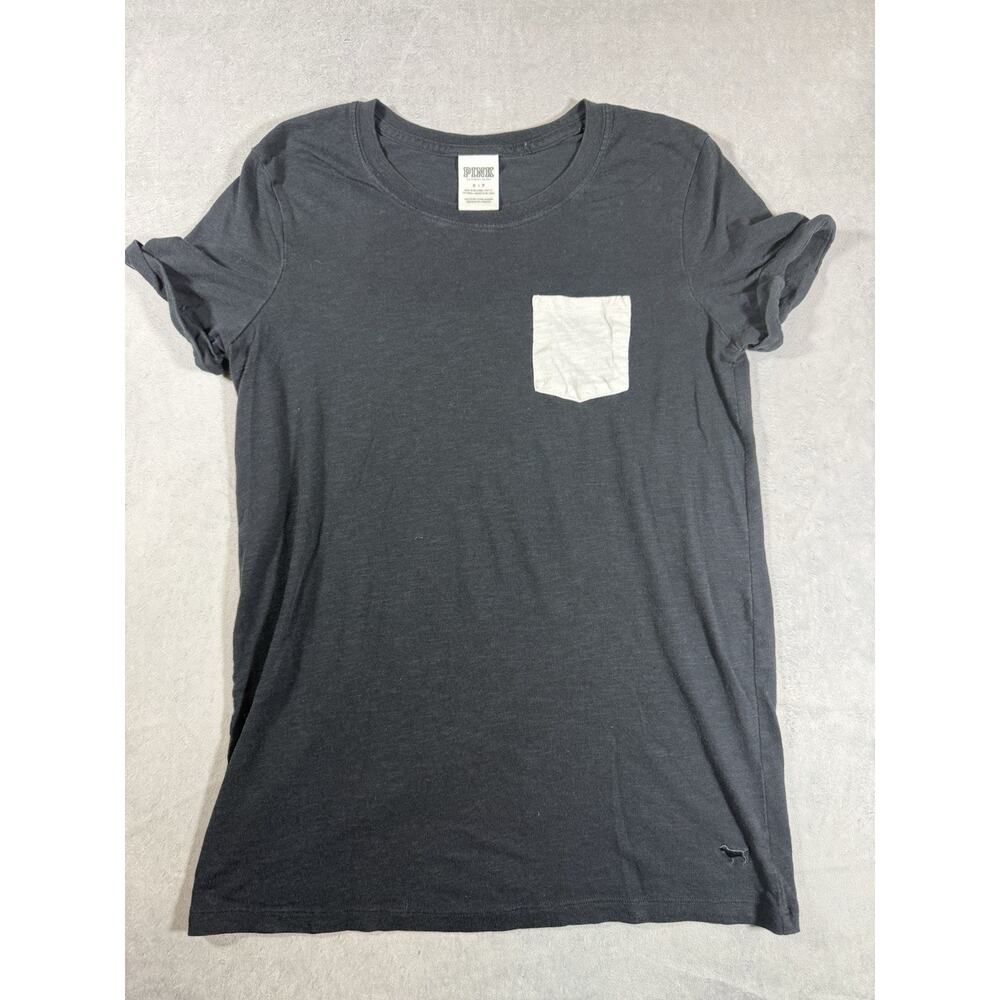 Pink Victoria's Secret Shirt Women Size Small Front Pocket Short Sleeve